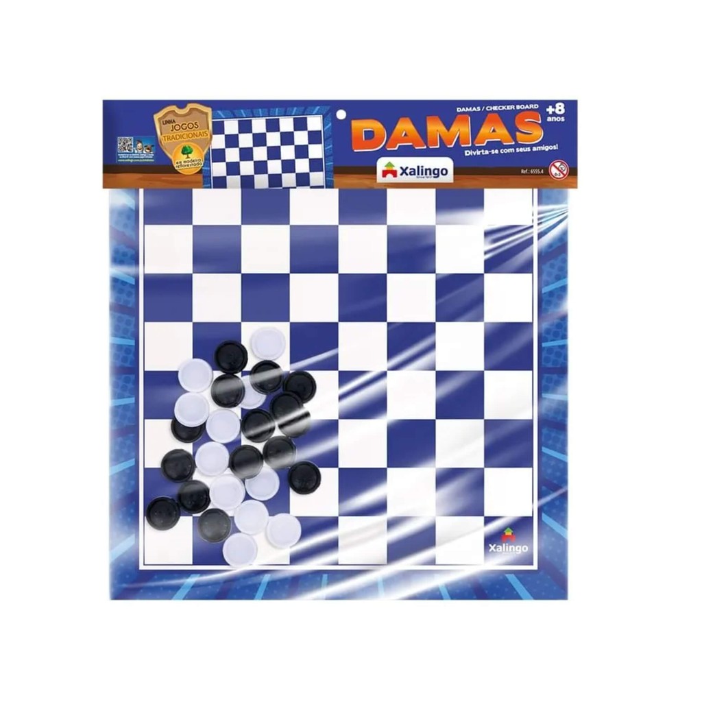Jogos Tradicionais em Madeira - Damas Xalingo - 65554 em Oferta na Shopee