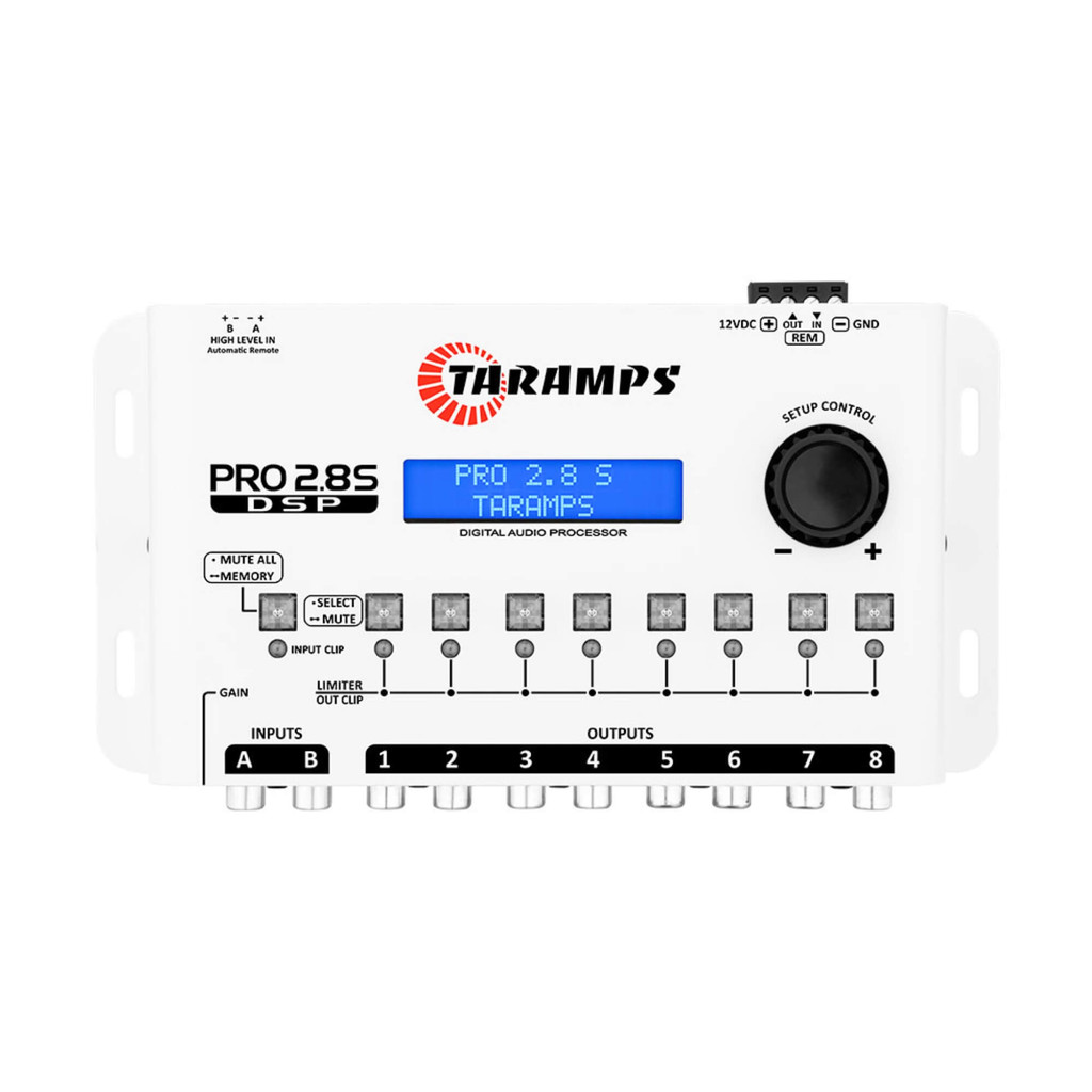 Processador de Áudio Digital 8 Vias Pro 2.8S Branco Taramps - 902271 em Oferta na Shopee