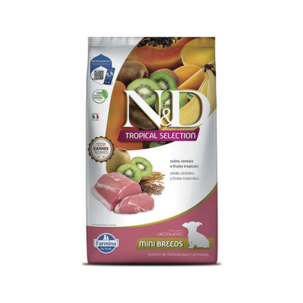 Ração N&D Tropical Selection Cães Puppy Mini Suíno 2 kg