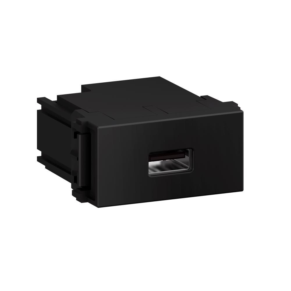 Modulo Tomada Carregador Usb-A  2A Refinatto Preto