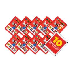 Super Mario Hora de Brincar - Contém 10 Envelopes (50 Figurinhas) - Novo