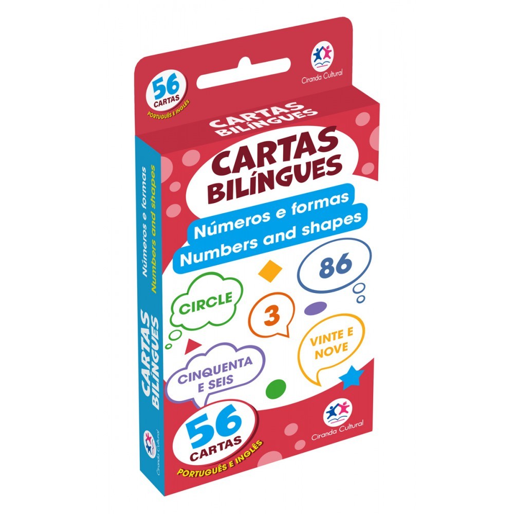 Livro Flash cards Flash Cards Cartas Bilíngues - Números e formas