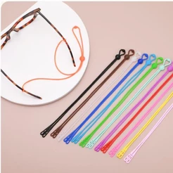 1pcs Cordão De Silicone De Três Furos De Óculos De Sol Com Fivela Ajustável Esportiva Sem Deslizamento Macia