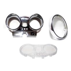 Carcaça Painel Superior Cromada + Lentes + Aro Farol Cromado Twister 250 2001 2002 2003 2004 2005 2006 2007 2008