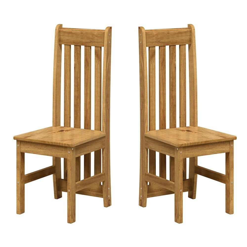 Kit 2 Cadeiras 100% Madeira Maciça Lille Espresso Móveis 2 em Oferta na Shopee