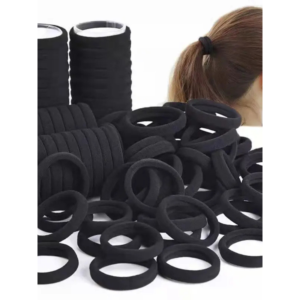 Elástico Rabico Xuxinha De Cabelo Chuchinha Preta Sem Metal Rabico Tranças em Oferta na Shopee