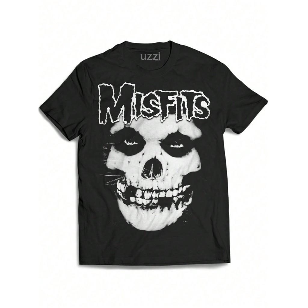 Camiseta Banda de Rock Punk Misfits Rock Metal Nu Metal New Metal Old School Black Metal Camiseta Unissex Masculino Femi