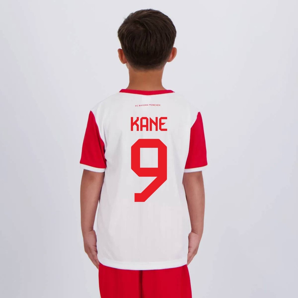 Camisa Bayern De Munique Kane 9 Stencil Infantil em Oferta na Shopee
