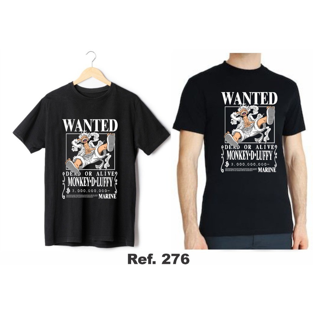 Camisa Camiseta 100% Algodão Unisex Geek Anime  One Piece  Luffy Gear 5