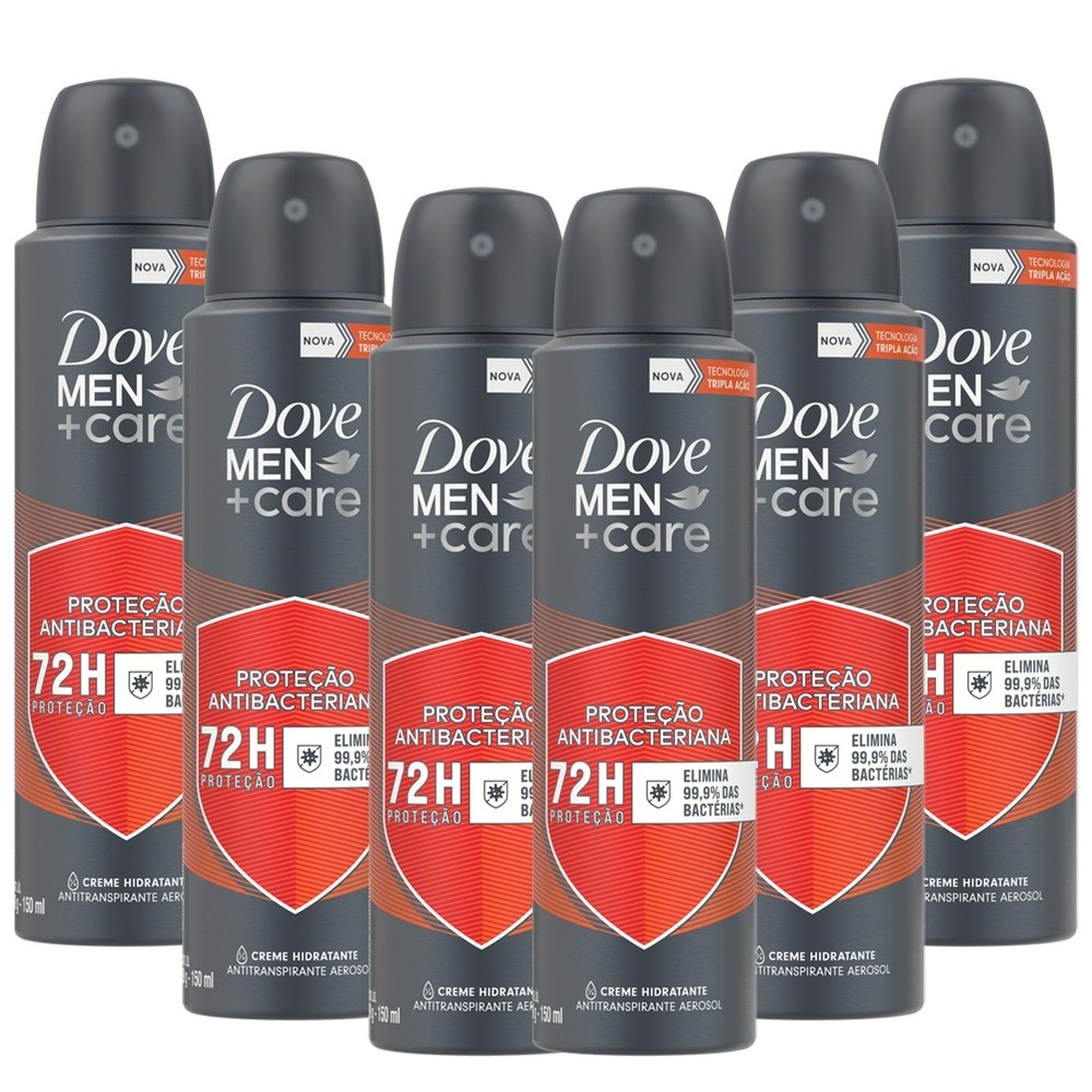 Kit 6 und Desod Aero Dove Masculino Antibacterial 150ml em Oferta na Shopee