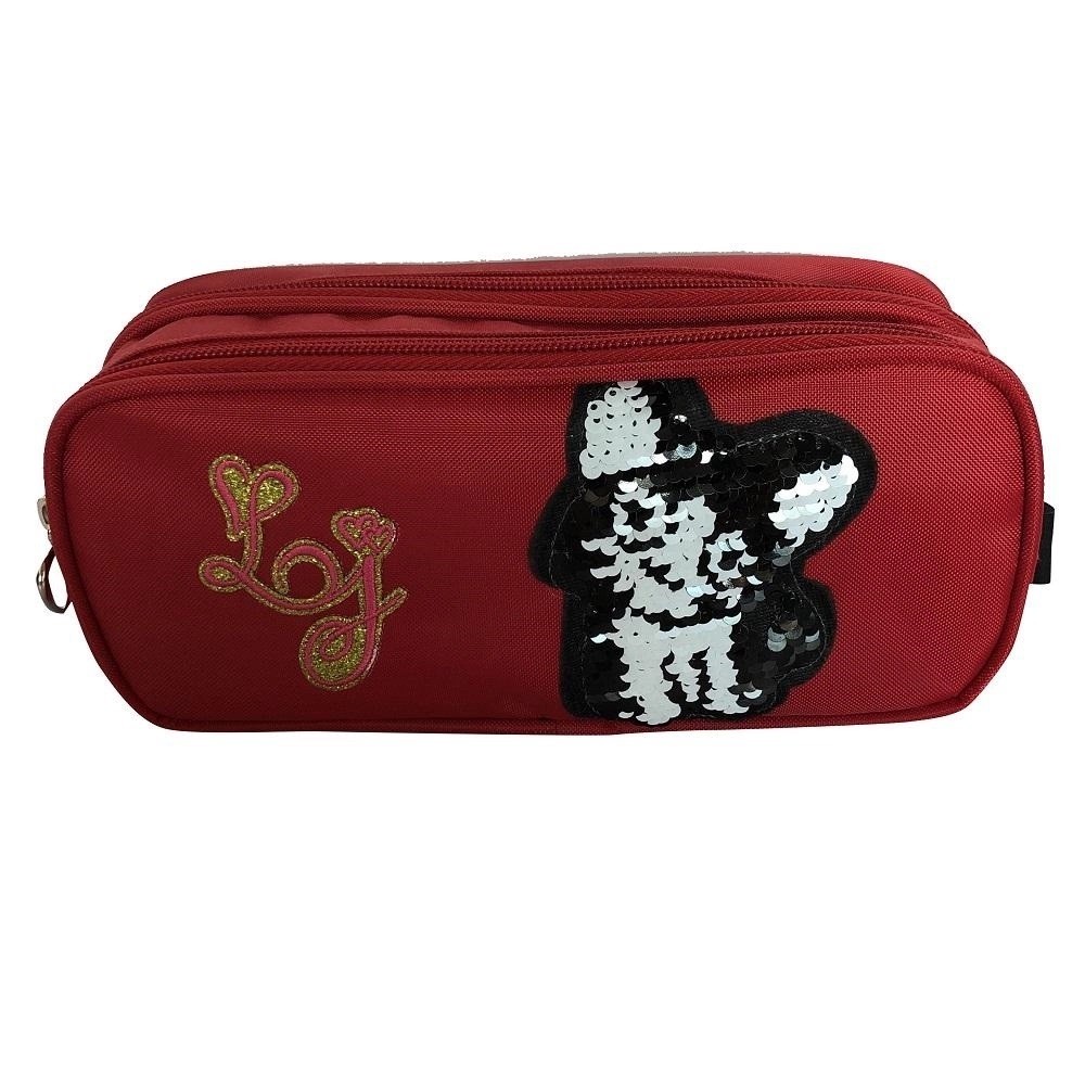 Estojo Escolar Infantil Santino lili july Gato Vermelho