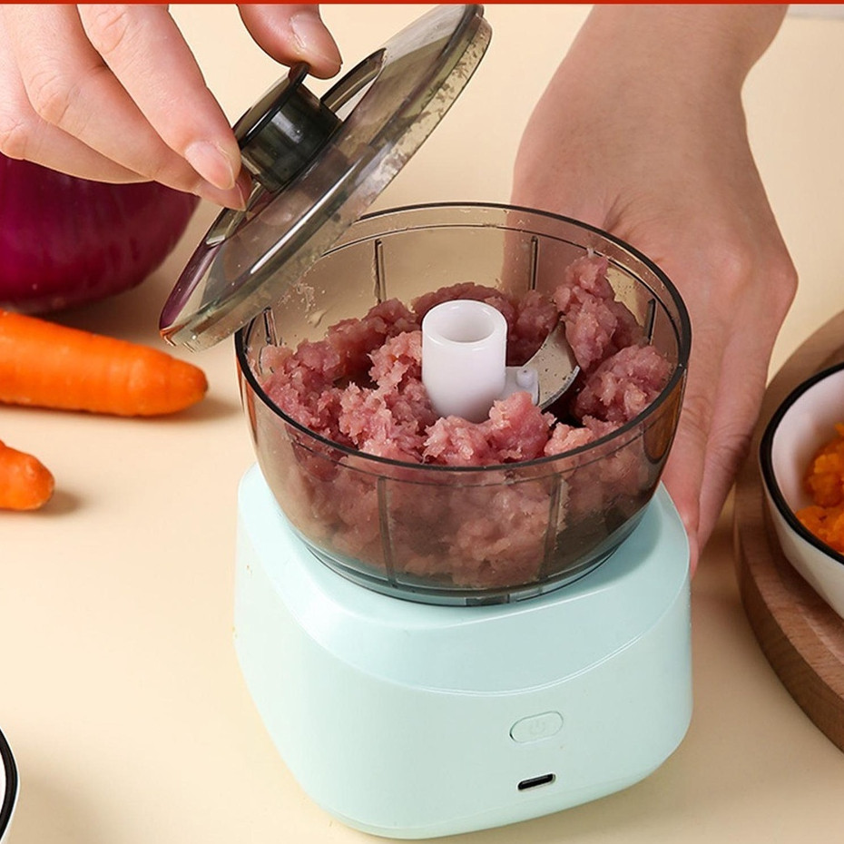 Mini Processador De Alimentos Elétrico Picador De Alho Triturador De Pimenta 350ml