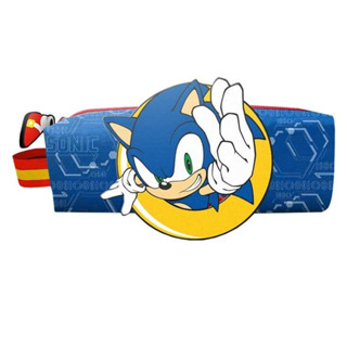 Estojo escolar Tubo C/ Patch Sonic - Leo&leo  Licenciado em Oferta na Shopee