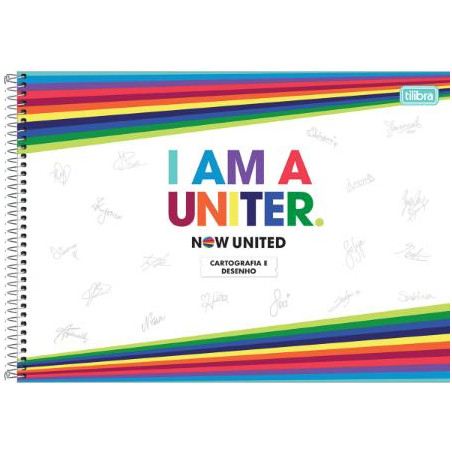Caderno de Desenho Capa Dura 80Fls - Now United - Tilibra - cod01