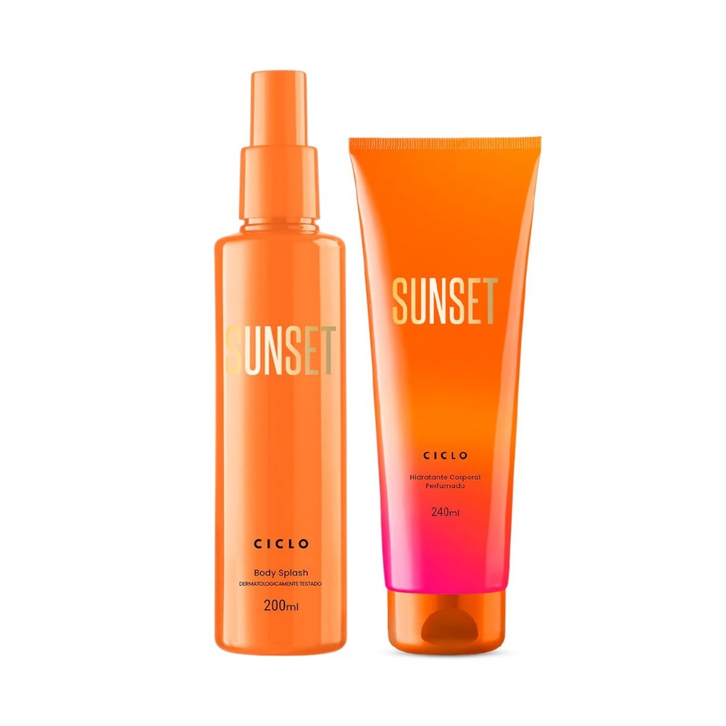 Ciclo Cosméticos Kit 2un - 1un Body Splash + 1un Hidratante Corporal - Sunset