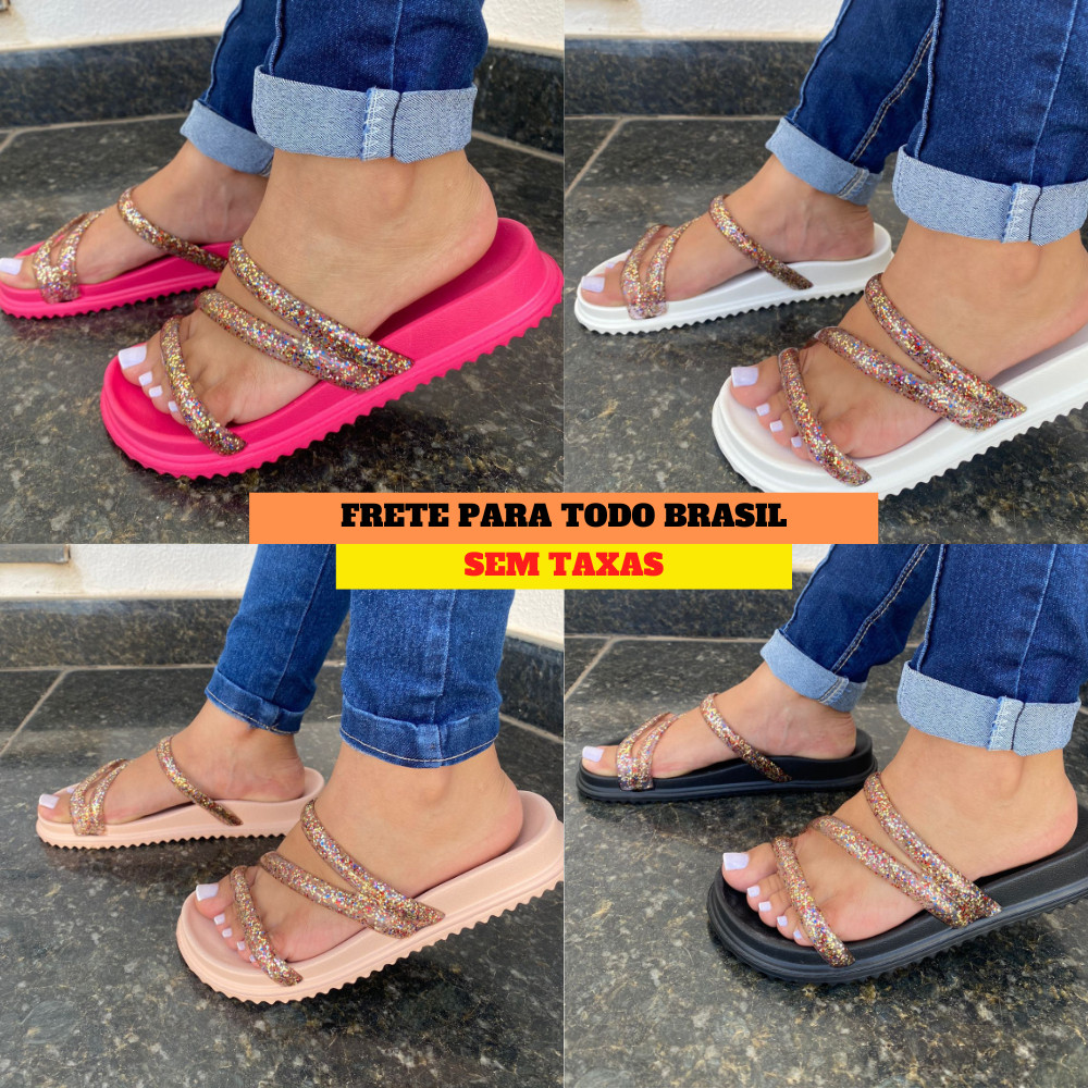 Sandália Feminina Papete Birken Colorido Leve  Macio Confortável em Oferta na Shopee