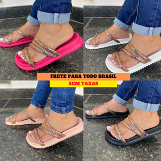 Sandália Feminina Papete Birken Colorido Leve  Macio Confortável em Oferta na Shopee