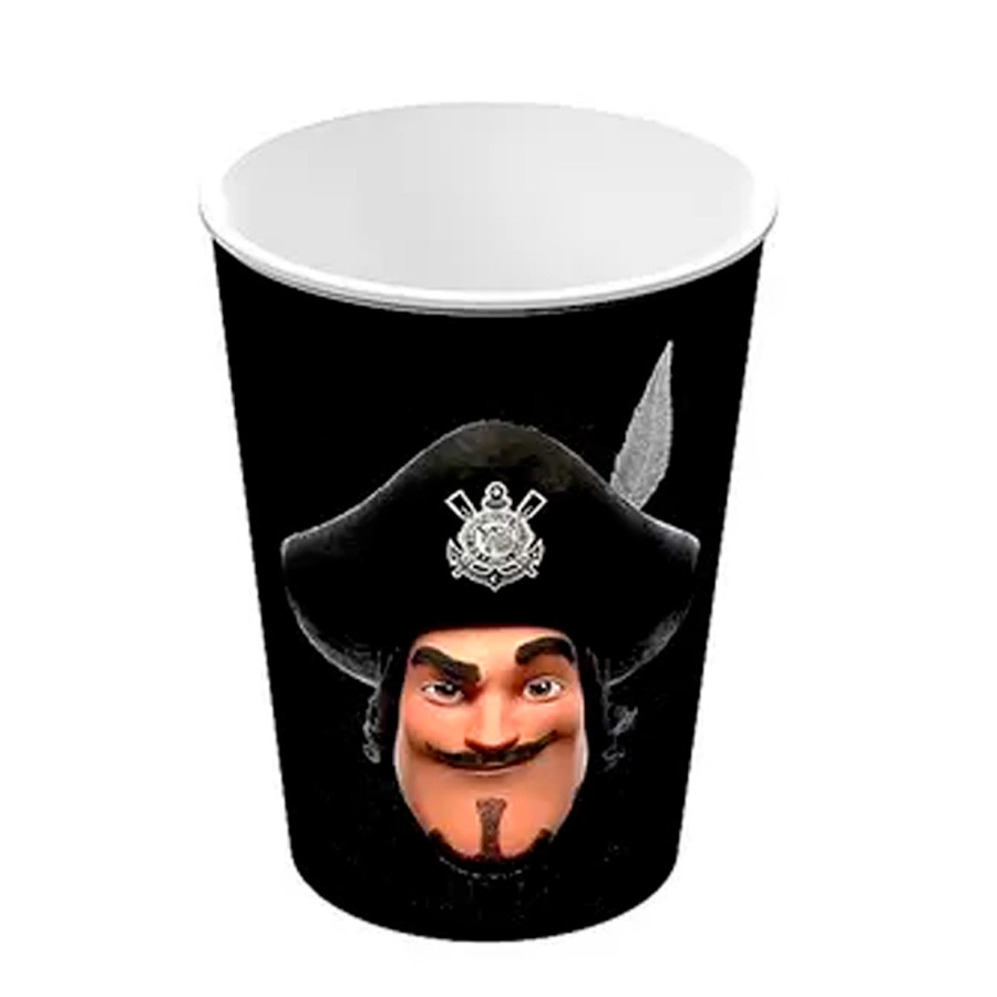 Copo de Plástico Corinthians - 320 ml - 1 unidade - Plasútil - Rizzo - Home & Living