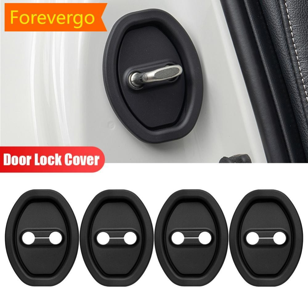 forevergo 4 Pçs Universal Fechadura Da Porta Do Carro Fivela Capa Protetora Silicone Amortecedor Almofada Engrossado Ant