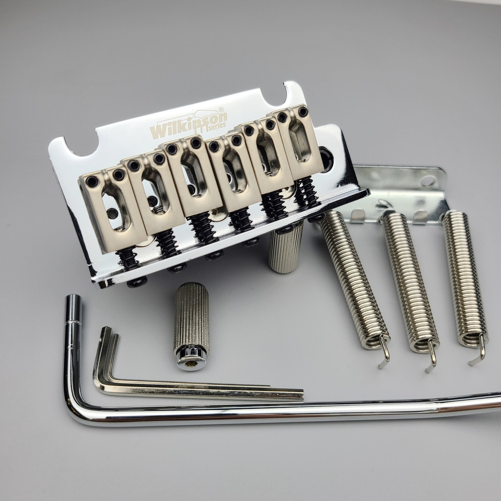Wilkinson WOV06 Chrome Silver Licenciado 2 Pontos Tipo Vintage Guitarra Elétrica Tremolo Bridge Para Strat E Suhr
