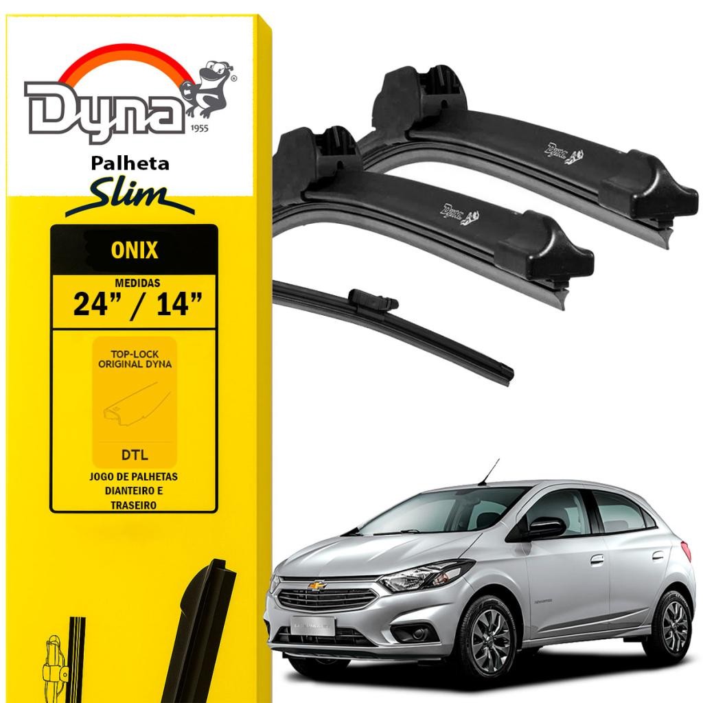 Jogo palheta parabrisa dianteiro e traseiro Onix até 2018 Original Dyna Limpeza Precisa em Oferta na Shopee