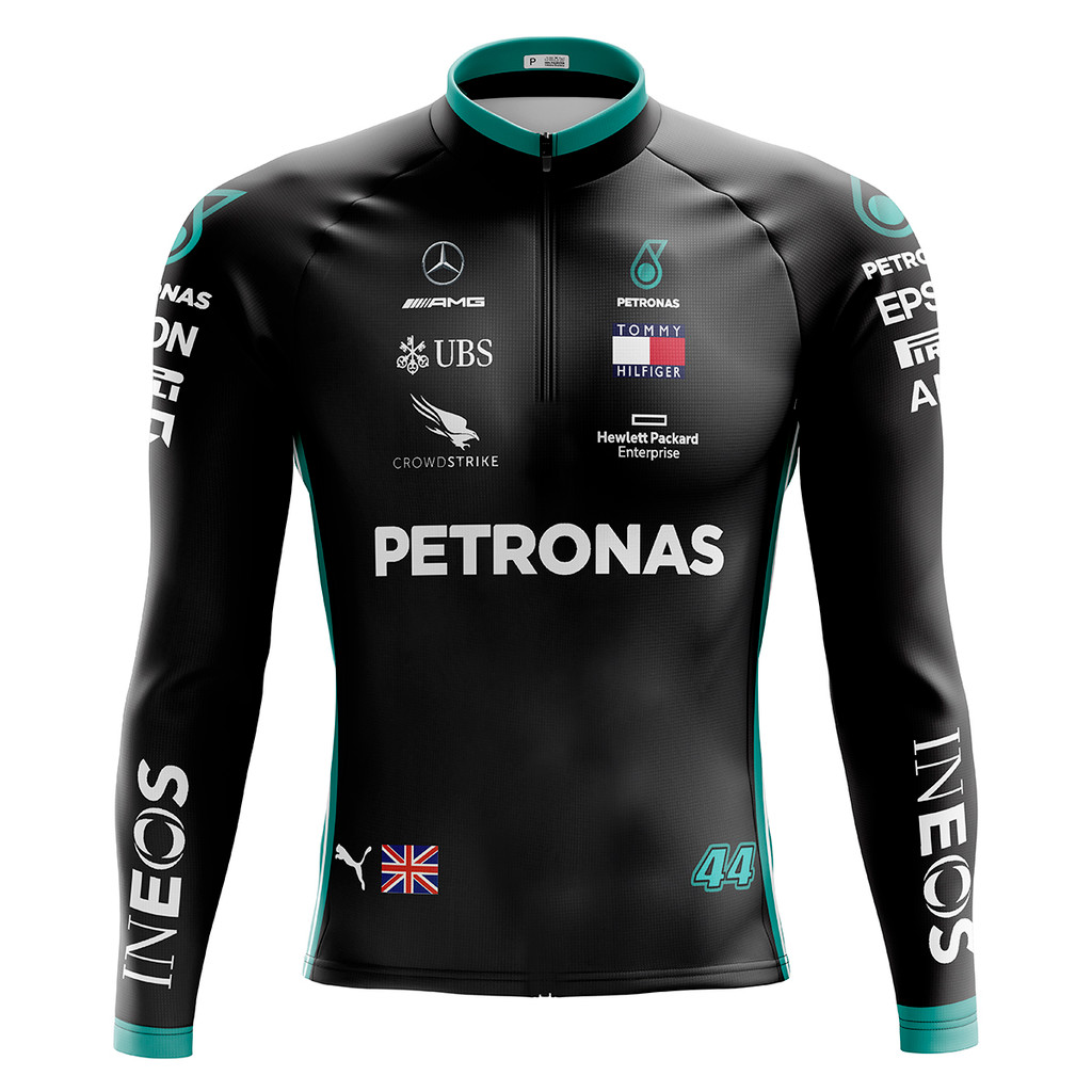 Camiseta Ciclismo Masculina Dryfit Proteção UV Bike MTB Speed Pro Tour F1 Preta