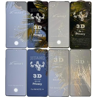 Película Privacidade 3D De Vidro Para Redmi Note 13 14 , Poco X7 Pro Plus - Com Sem Furo Digital - 01XM / PL01 em Oferta na Shopee