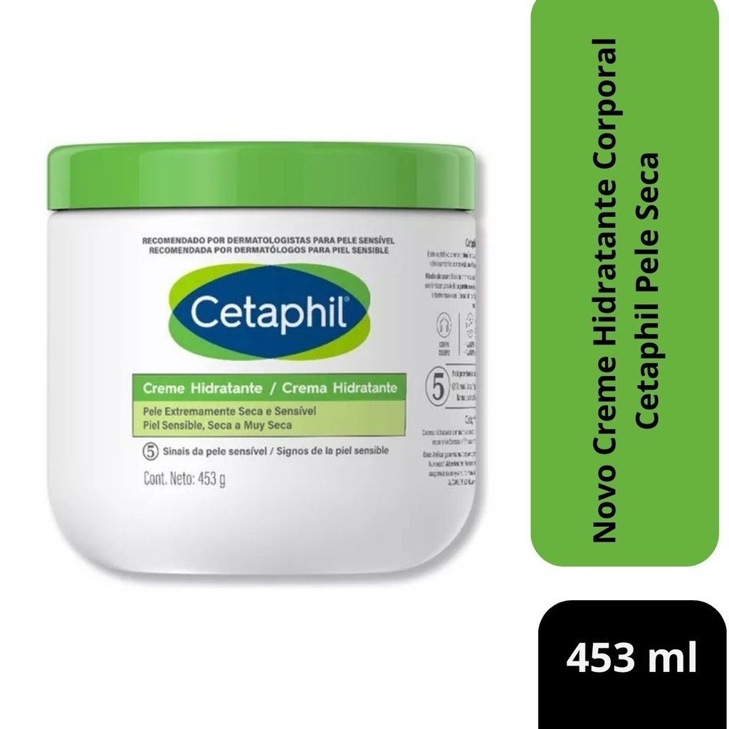Novo Creme Hidratante Corporal Cetaphil Pele Seca 453g