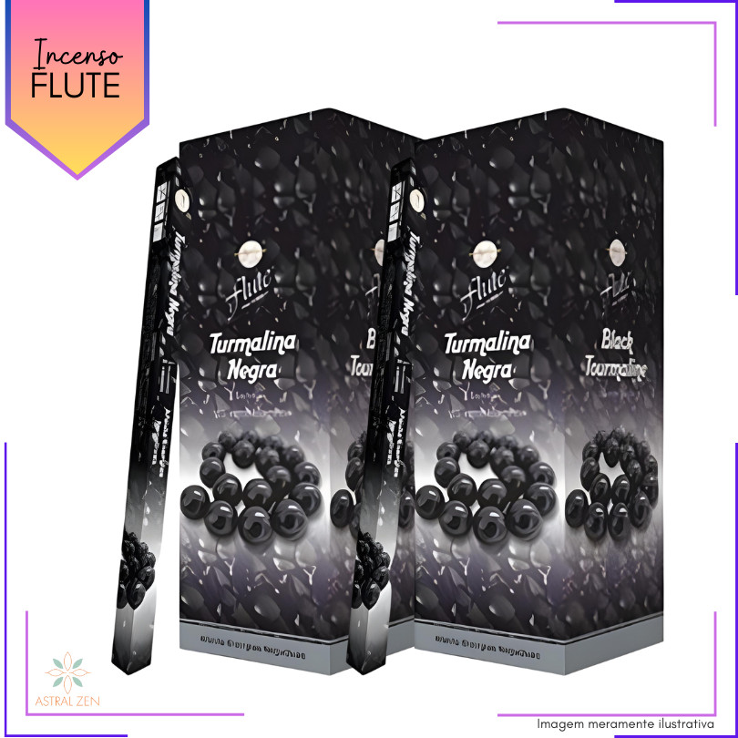 Incenso Flute Turmalina Negra - Kit com 6 Iguais ou Variados