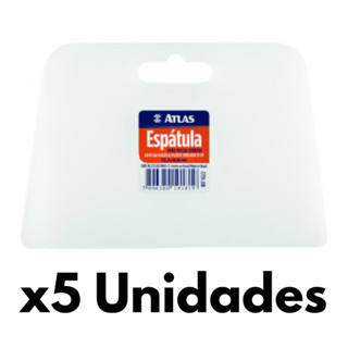 Kit 5 Espátulas Plásticas 130 mm x 88 mm para Massa, Gesso e Cimento Queimado - Atlas em Oferta na Shopee