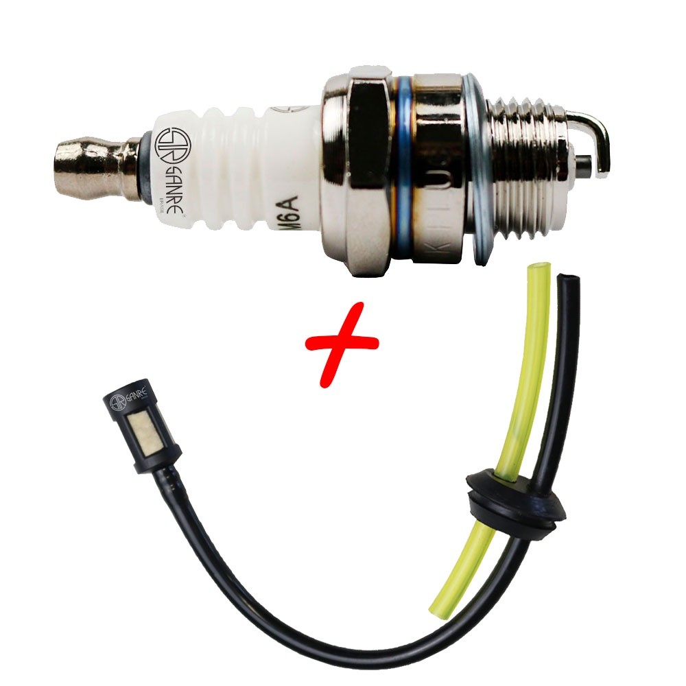 Kit Filtro Combustível Roçadeira Importada + Vela Ignição DCM6A 2 Tempos Sanre Brasil Premium em Oferta na Shopee