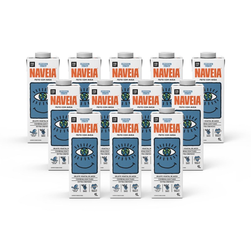 Kit 12x Bebida Vegetal Naveia Original Extra 1L - Food & Beverages