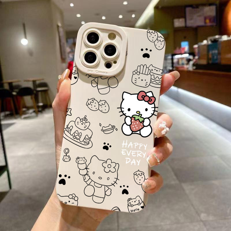 Gato Bonito Caso De Telefone Para Xiaomi POCO X6 Pro M6 F6 X5 Mi 14T 13T 12 11T 11 Lite Silicone Capa Macia em Oferta na Shopee