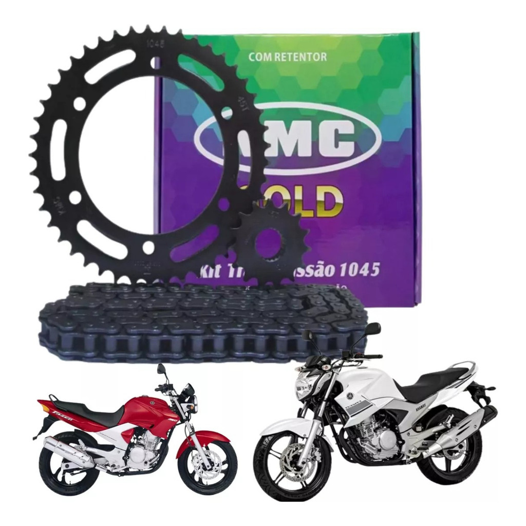 Kit Quite Relação Transmissão Tração Fazer 250 Com Retentor 2006 à 2017 Original KMC