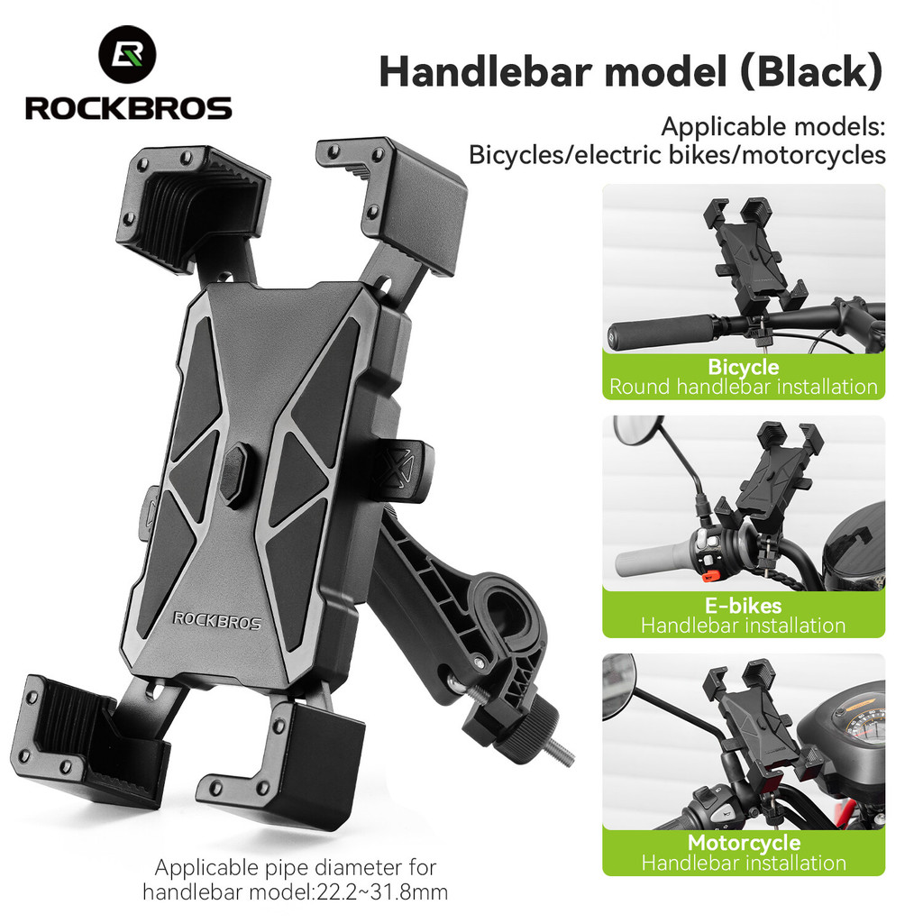 Suporte Para Telefone Bicicleta ROCKBROS De 4.5 A 7.2 Polegadas 360 ° Equipamento Giratório Do " Trotinette " Elétrico D em Oferta na Shopee
