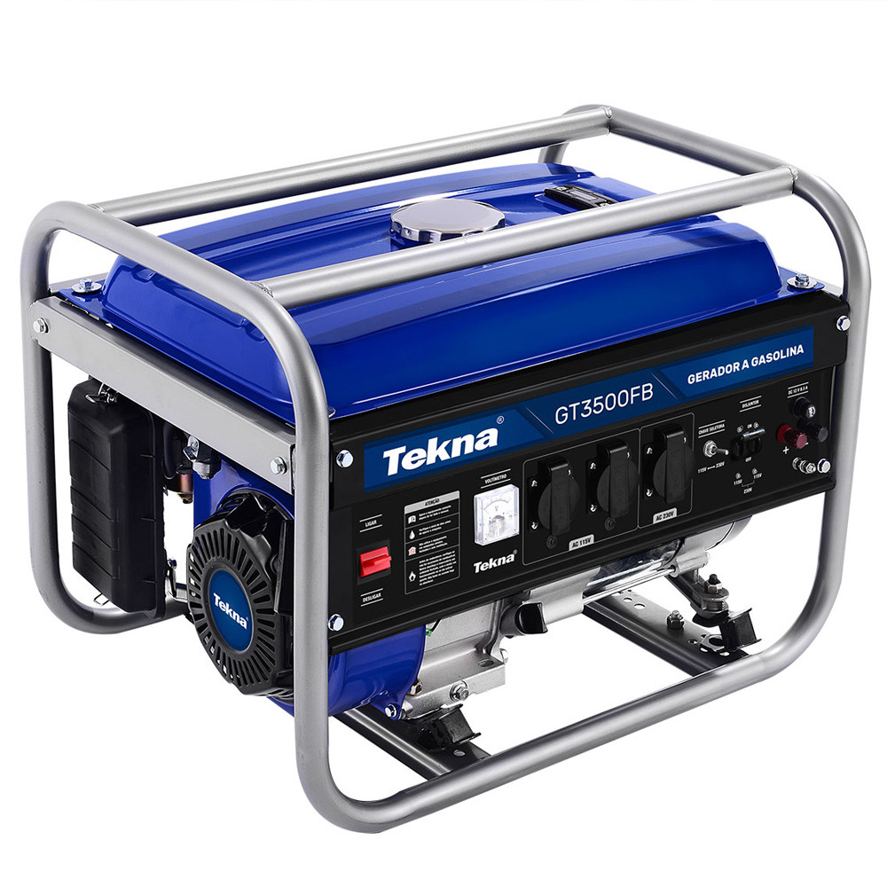 Gerador PortÁTil Á Gasolina 4t 6,5cv Gt3500fb 3100w Bivolt Tekna