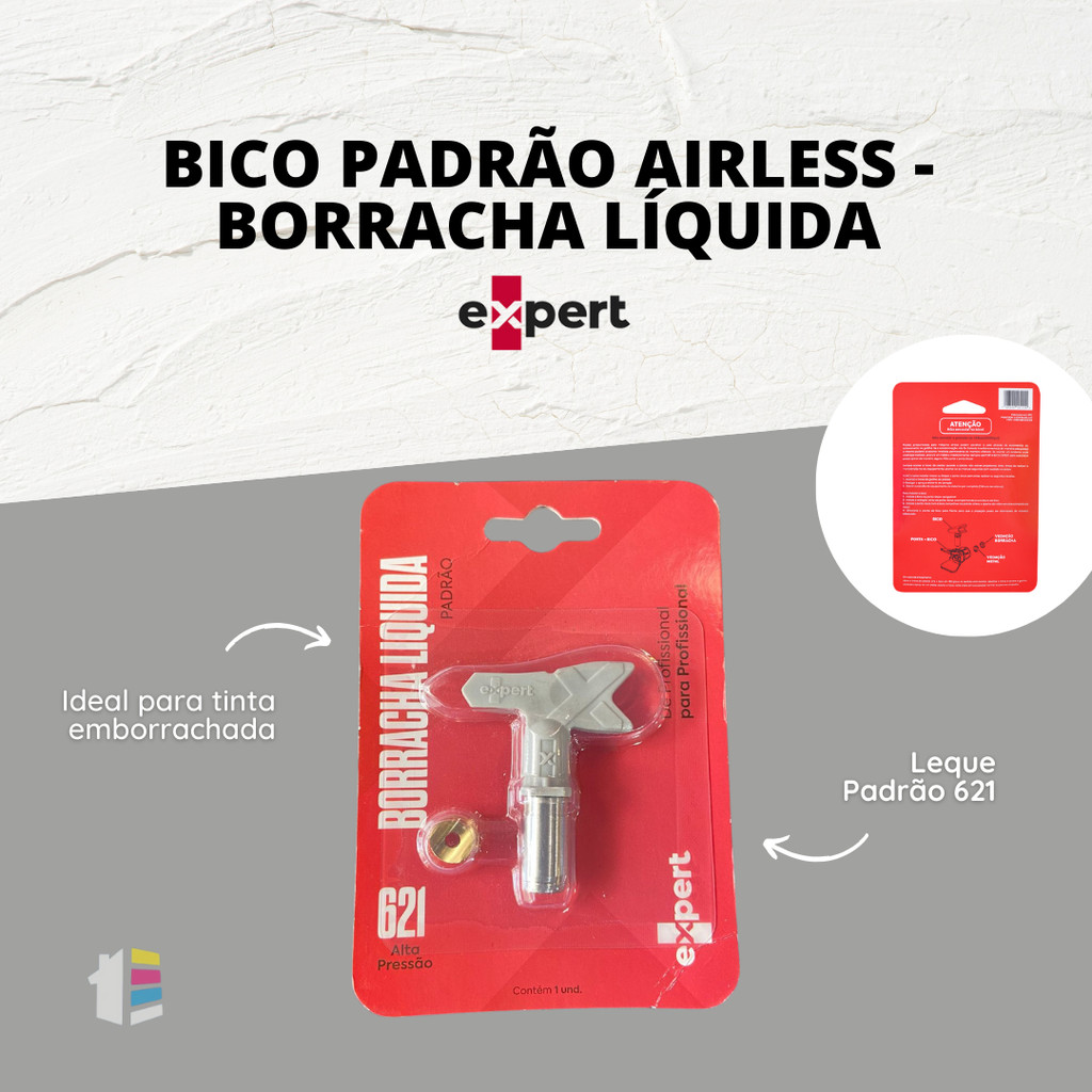 Bico Borracha Líquida Padrão Alta Pressão 621 p/ Pintura Airless - Expert