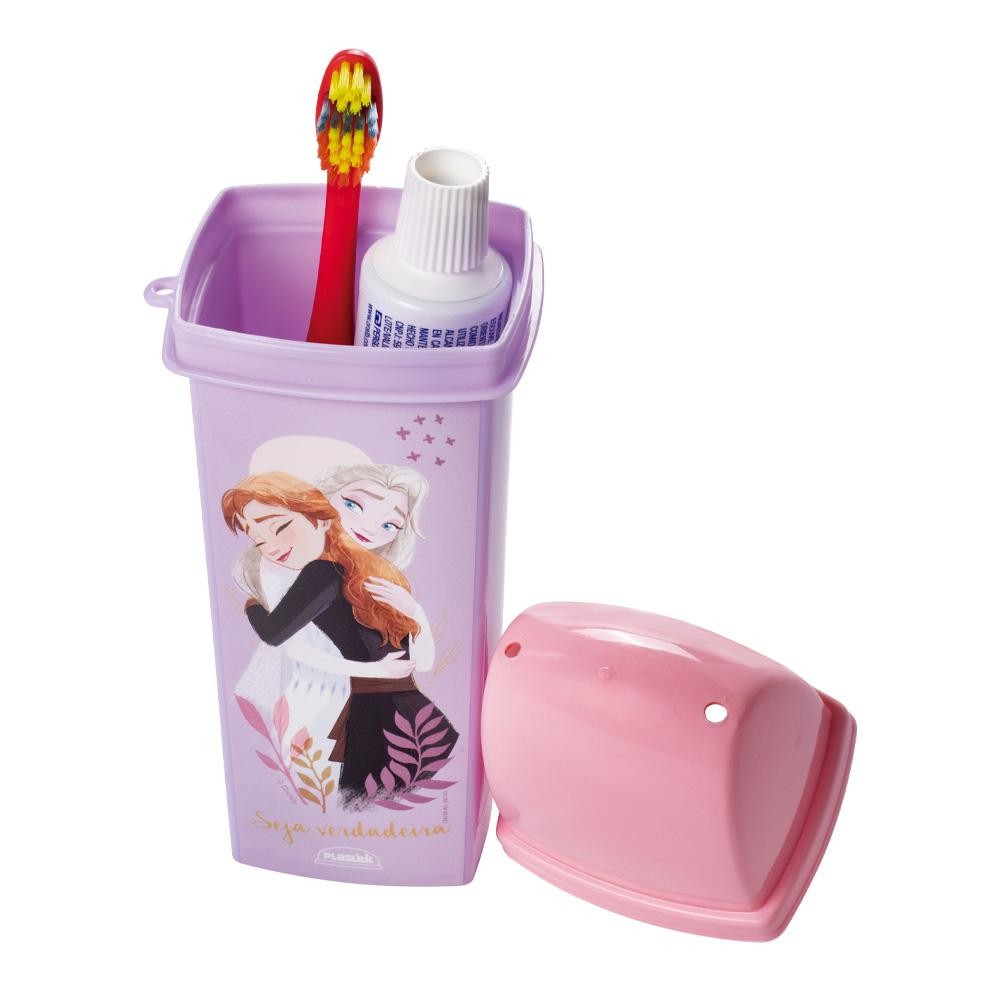 Dental Case Porta Escova de Dente Frozen Anna Elsa Plasútil em Oferta na Shopee
