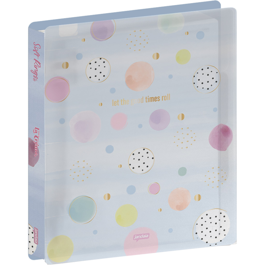 Caderno Jandaia Soft Rings 1/4 40 Folhas La Crème – Anéis Flexíveis de Silicone | Miolo Inteligente Pautado | Papel 90g em Oferta na Shopee