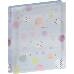 Caderno Jandaia Soft Rings 1/4 40 Folhas La Crème – Anéis Flexíveis de Silicone | Miolo Inteligente Pautado | Papel 90g