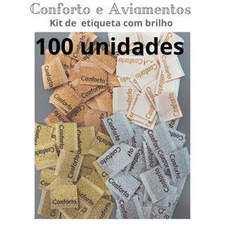 etiqueta conforto 100 unidades misturada/prata/dourada/ouro-rose/cobre em Oferta na Shopee
