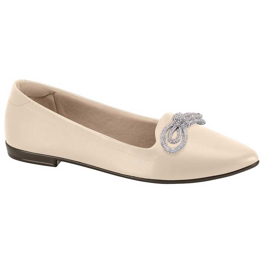 Sapatilha Feminina Bico Fino Napa Creme Beira Rio 4136.1109
