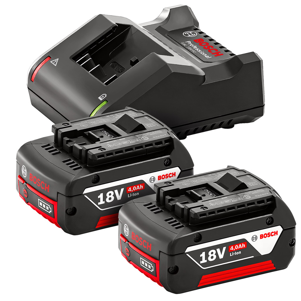 Kit 2 Baterias 18V Bosch 4,0Ah + Carregador Bivolt GAL 18V-40 Starter Kit em Oferta na Shopee