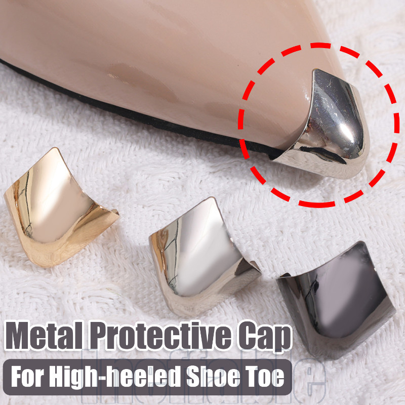 5 Pares De Tampa Protetora De Dedo Do Pé De Sapato De Salto Alto-De Ponta Metal-Decoração-Antidesgaste , Anti-Riscos Chu em Oferta na Shopee