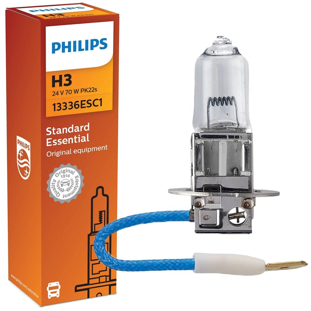Lâmpada Philips H3 Standard Essential 70w 24v Pk22s Farol em Oferta na Shopee