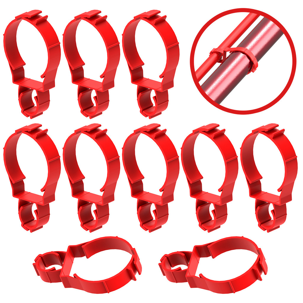 Kit 10 Abraçadeira Dupla 3/4 - 2.1/2 Polegada de PVC Fixar Conduíte