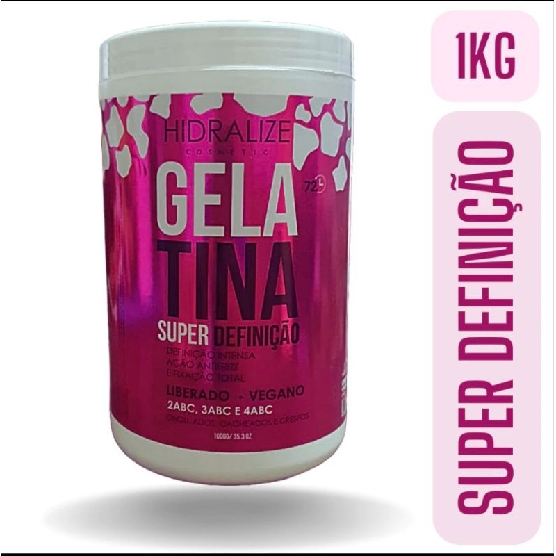 Kit 3 Gelatinas Super Definição+Super Transição+ Super Nutrição Cachos imediato Hidralize — imagem 2 de 2