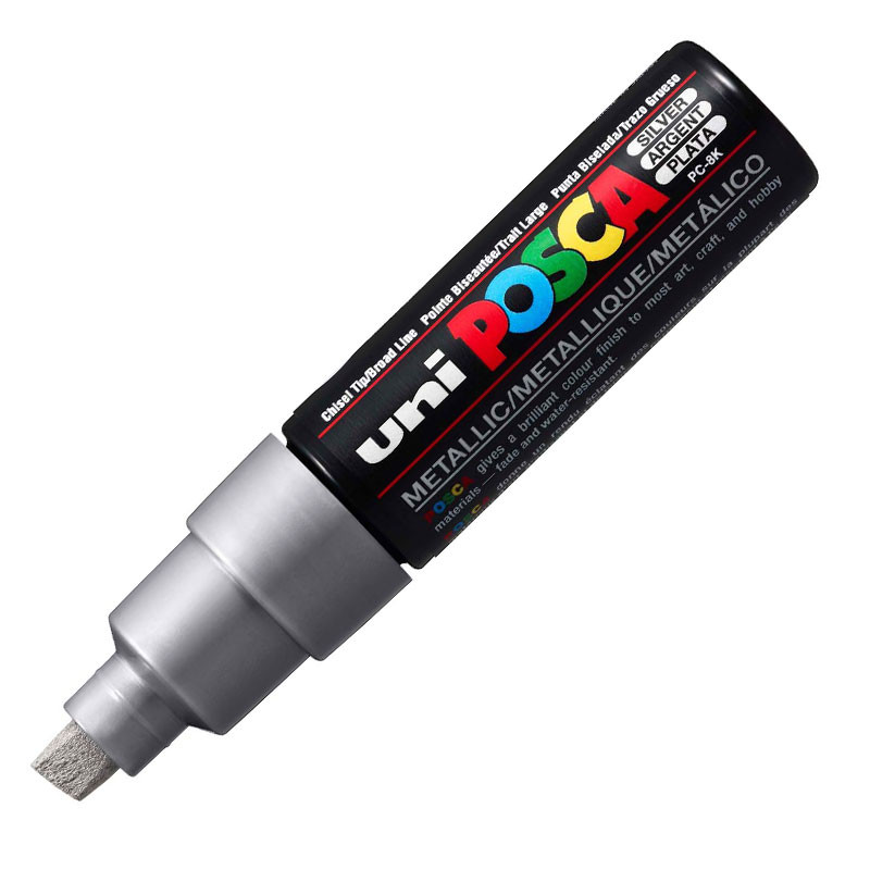Caneta Posca PC-8K Prata Uni-Ball