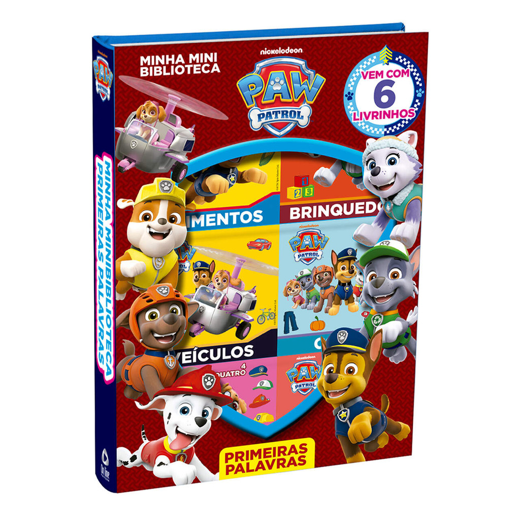 Patrulha Canina Minha Mini Biblioteca - Primeiras Palavras em Oferta na Shopee