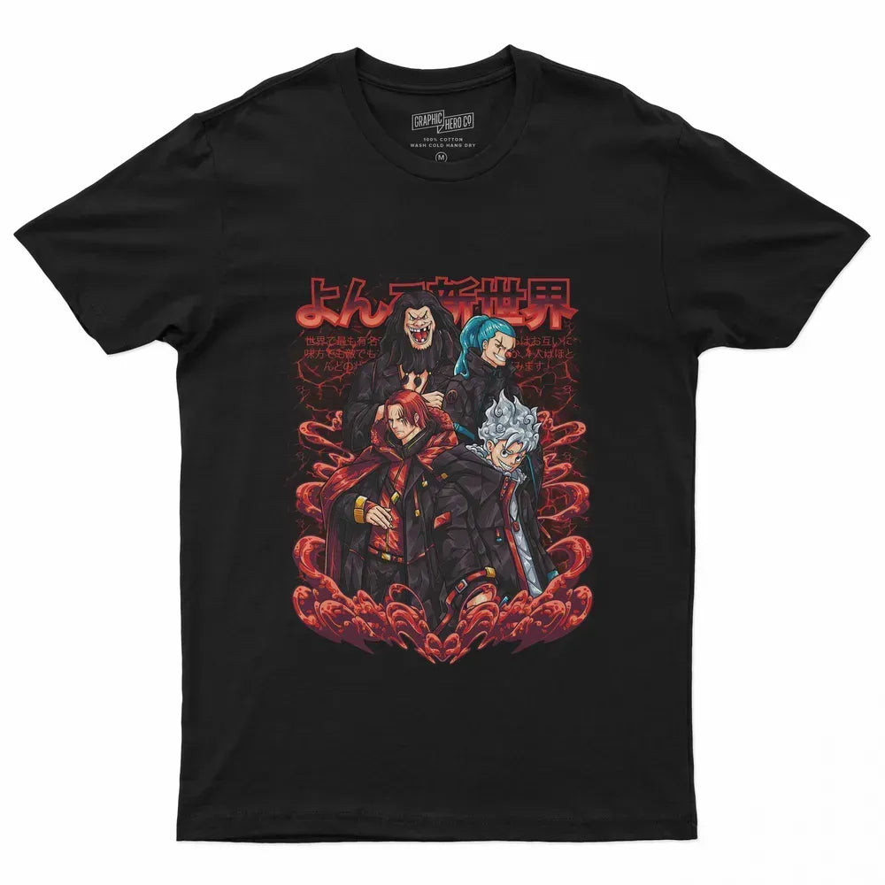 Camiseta Camisa Algodão  Anime One Piece Luffy Gear 5 e Ace